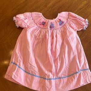 Pink smocked princess dress